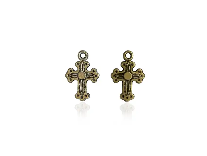 DIJE SIMIL METALICO CRUZ 13MM X 20MM X 50GRS 180UN APROX 