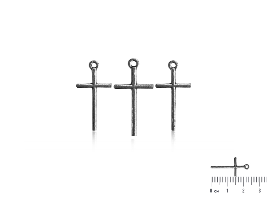 DIJE SIMIL METALICO CRUZ GRANDE 6MM X 2,4CM X 50GRS 76UN APROX 
