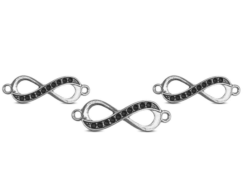 DIJE METALICO NIQUEL INFINITO 1CM X 3CM X 50GRS 27UN APROX