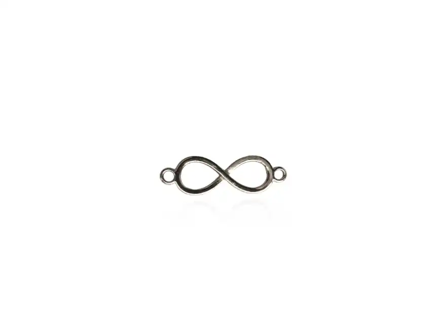 DIJE METALICO NIQUEL INFINITO 12MM X 38MM X 50GRS X 34UN APROX