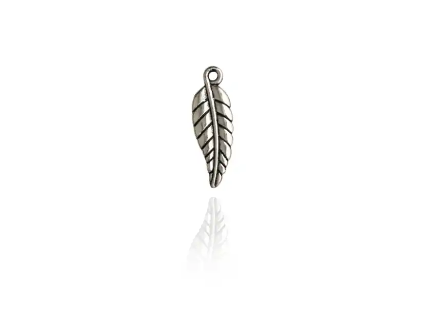 DIJE METALICO NIQUEL PLUMA 12MM X 20MM X 50GRS X 77UN APROX