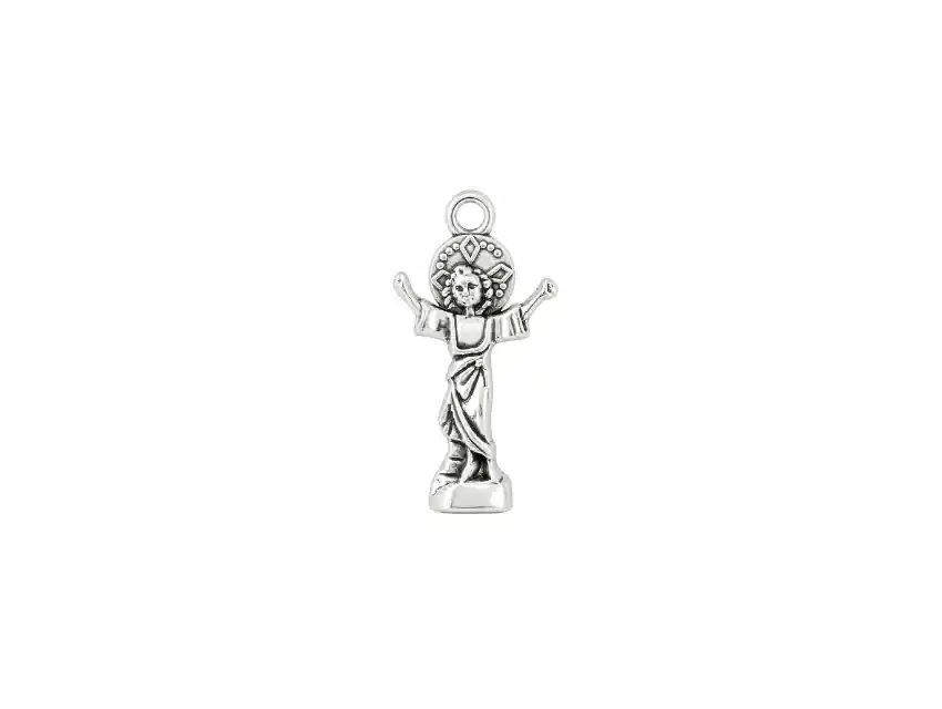 DIJE METALICO NIQUEL NIÑO JESUS 13MM X 25MM X 50GRS X 36UN APROX