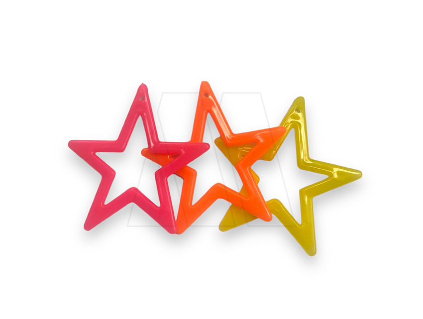 DIJE PLASTICO ESTRELLA 5CM X 10UN