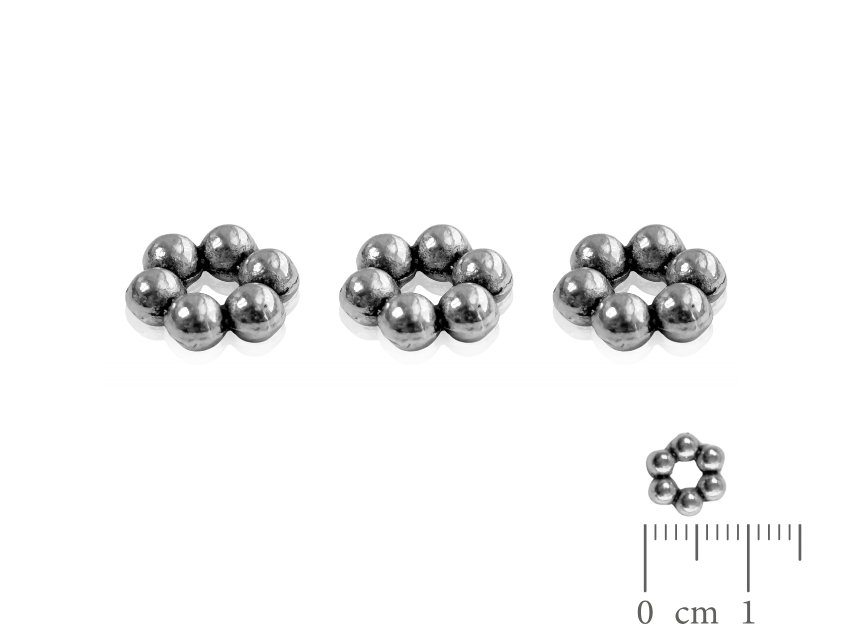 SEPARADOR METALICO NIQUEL FLORCITA 8MM X 50GRS 95UN APROX