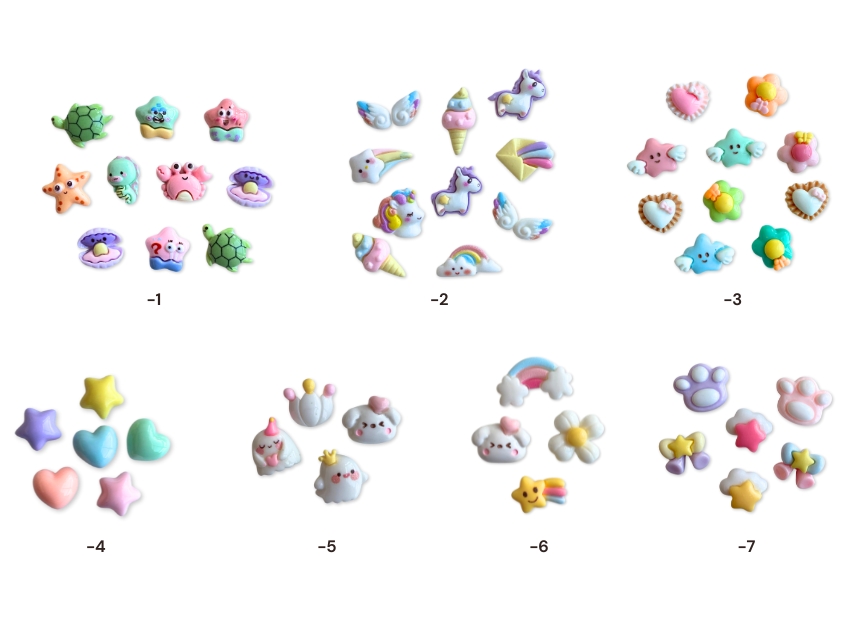 DIJES CHARMS DE RESINA SURTIDOS 10MM APROX X 10UN 