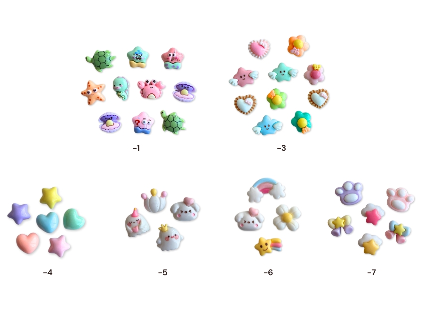 DIJES CHARMS DE RESINA SURTIDOS 10MM APROX X 10UN 