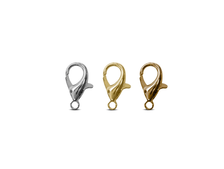 MOSQUETON BIJOU METALICO 14MM X 100UN