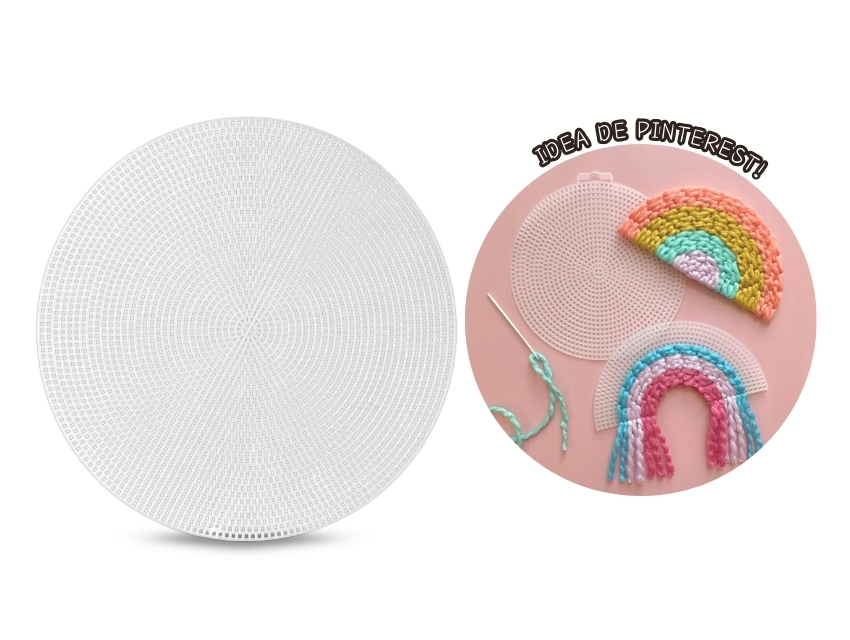 PLASTIC CANVAS REDONDO 24CM X UN 