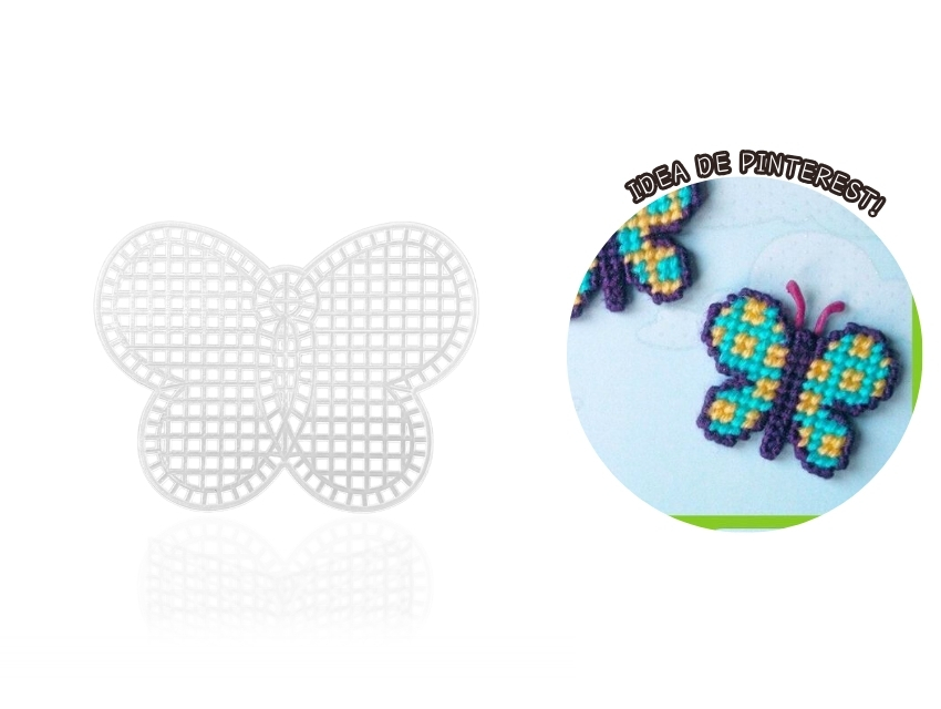 PLASTIC CANVAS MARIPOSA 6CM X 8CM X 2UN 