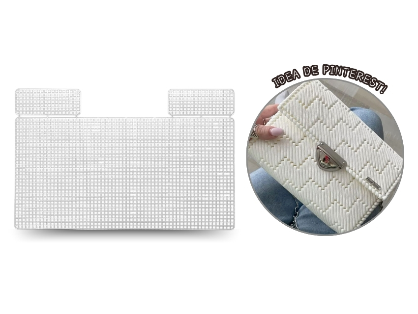  PLASTIC CANVAS CARTERA 18,6CM X 36,4CM X UN 