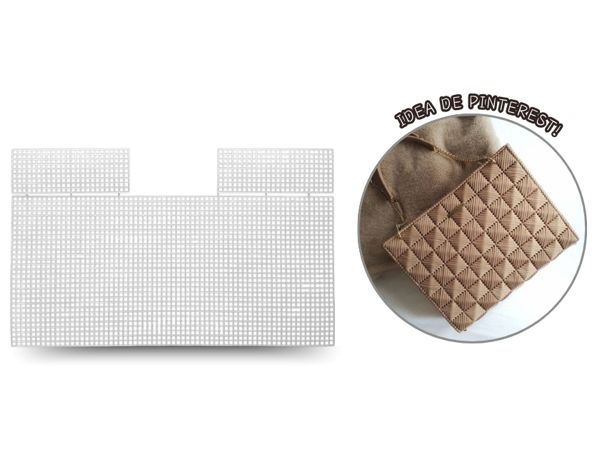 PLASTIC CANVAS BOLSO 18CM X 40CM X UN 