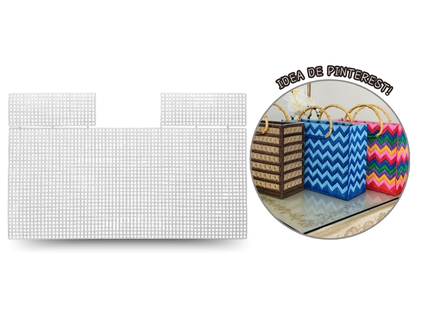  PLASTIC CANVAS BOLSO 24,5CM X 53CM X UN 