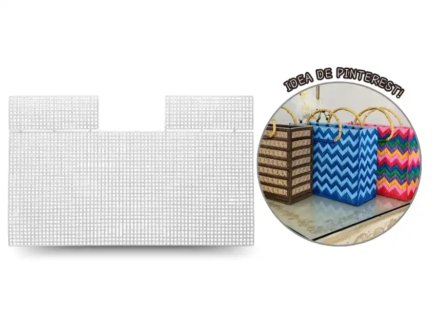  PLASTIC CANVAS BOLSO 24,5CM X 53CM X UN 
