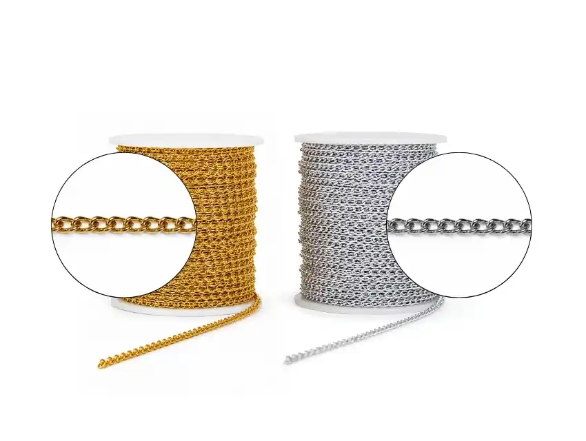 CADENA PARA MANUALIDADES  2MM X 2MM X 100MTS