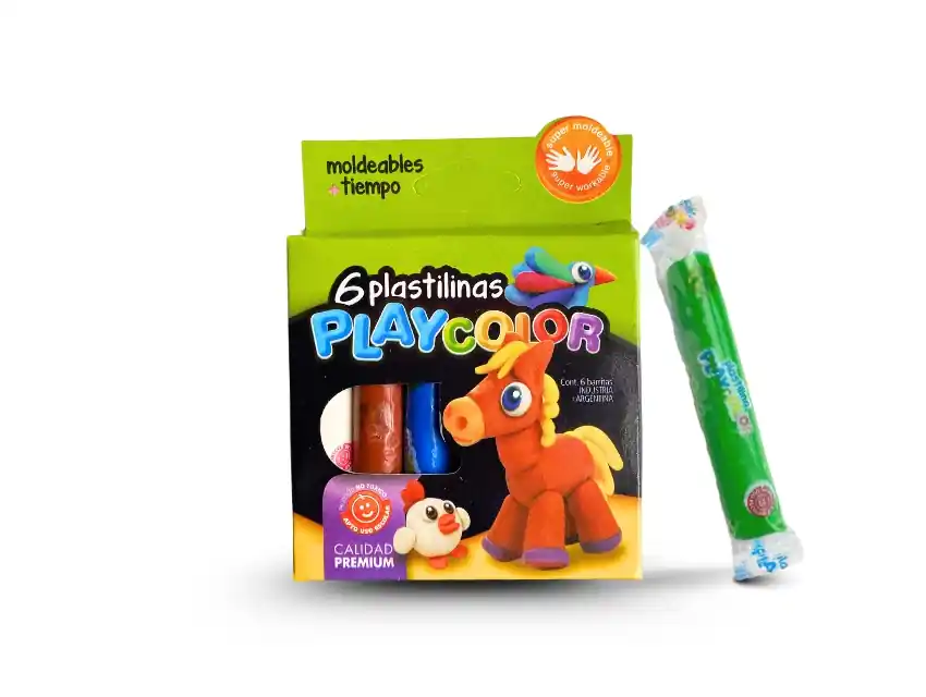 PLASTILINA PLAYCOLOR X 6UN SURTIDAS 