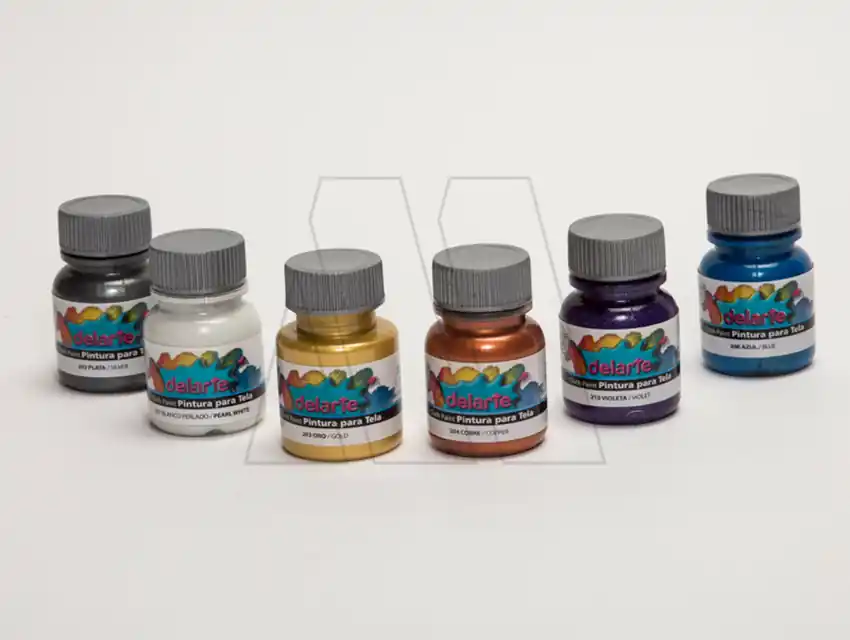 PINTURA P/TELA DELARTE METALIZADA X 37ML