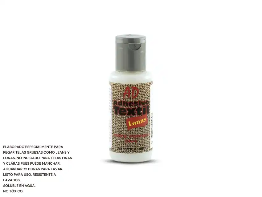 PEGAMENTOS ADHESIVO TEXTIL LONAS AD X 50ML X 6UN