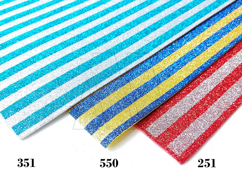 GOMA EVA SUPER GLITTER RAYADA 10 PLANCHAS 60 X 40CM