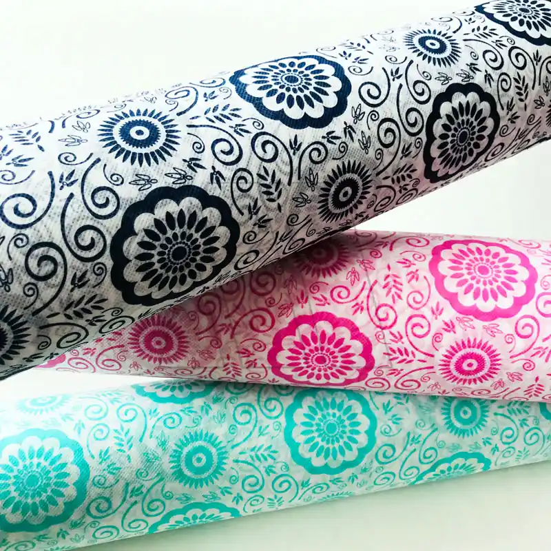 FLISELINA PROLIPOPILENO PUNTEADA FLORAL 1.40 X 50MTS