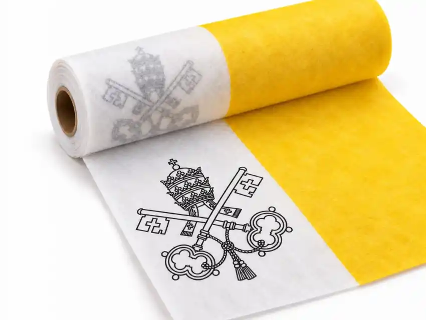 FLISELINA POLIPROPILENO BANDERA PAPAL 70CM X 50MTS