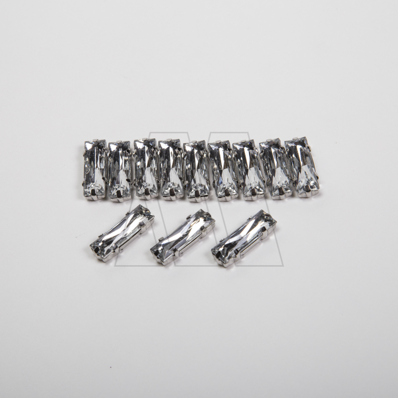 GEMA ENGARZADA P/COSTURA RECTANGULAR GRANDE 7MM X 24MM X 50UN