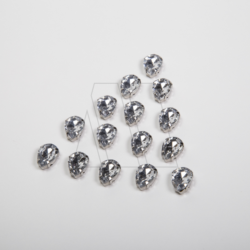 GEMA ENGARZADA P/COSTURA LAGRIMA CHICA 8MM X 13MM X 50UN