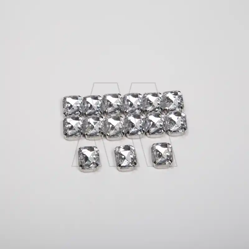 GEMA ENGARZADA P/COSTURA DIAMANTE CHICO 8MM X 10MM X 50UN