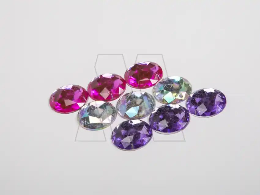 GEMA REDONDA FACETADA 12MM X 100UN