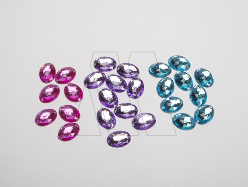 GEMA OVAL FACETADA 13 X 18MM X 50UN