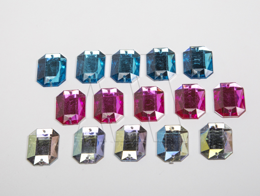 GEMA RECTANGULAR FACETADA 13 X 18MM X 50UN