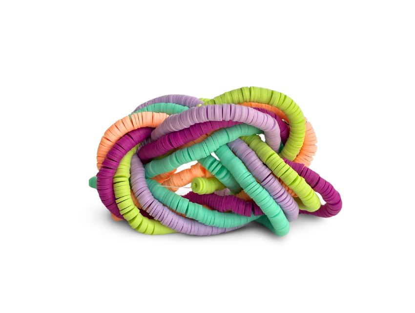 TIRA CUENTAS DE FIMO BIJOU 30CM (350UN APROX)