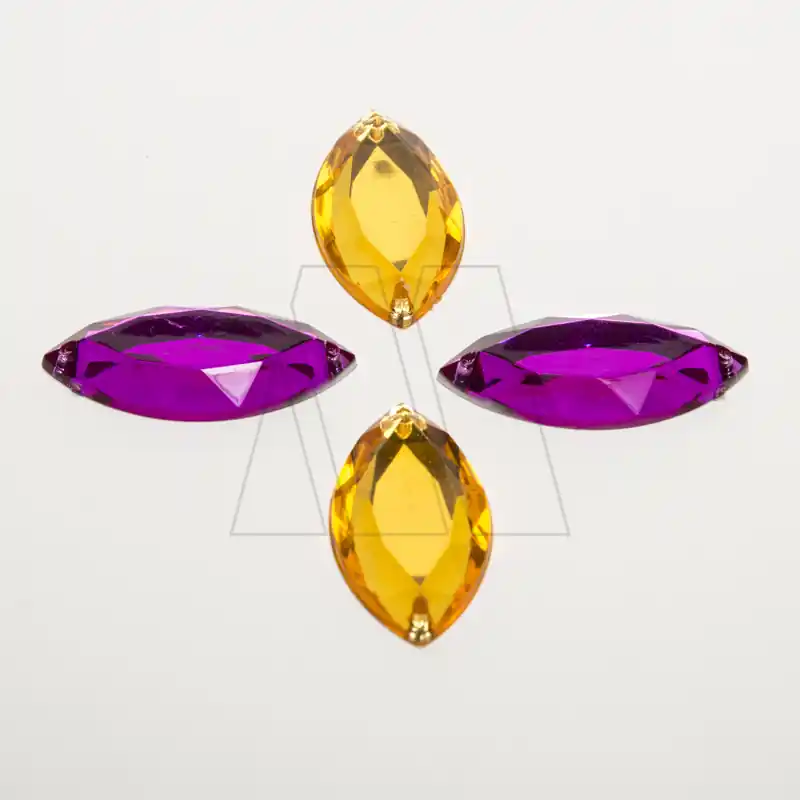 GEMA ACRILICA OJO PLANO FACETADO X 10UN