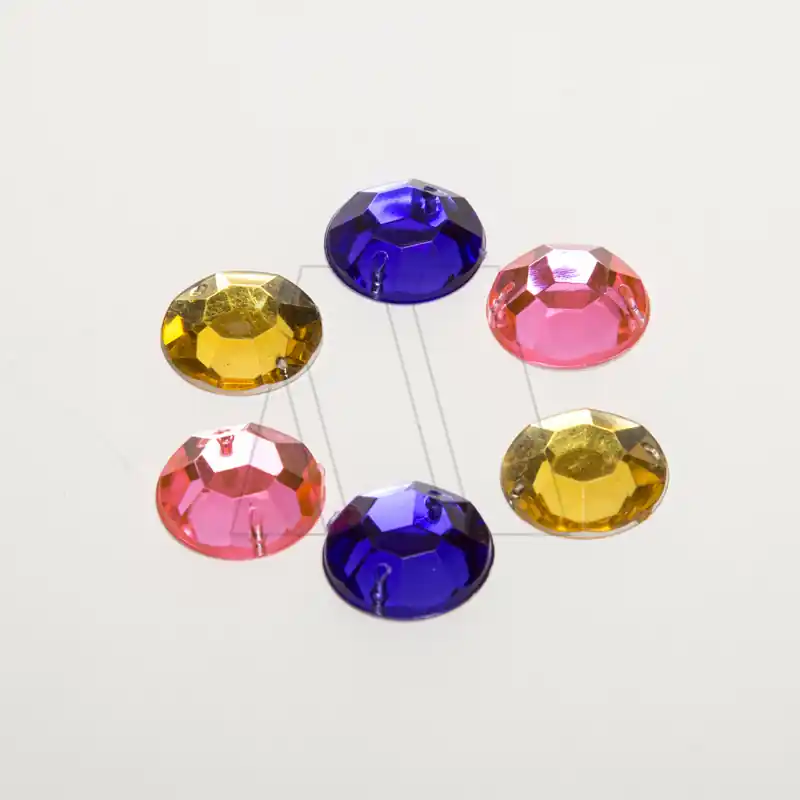 GEMA ACRILICA DIAMANTE PLANO FACETADO X 25UN