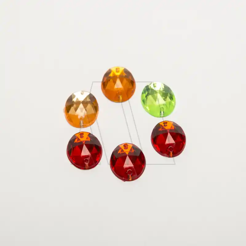 GEMA ACRILICA OVAL FACETADA X 50UN