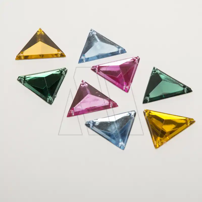 GEMA ACRILICA TRIANGULO FACETAD 18 MM BLI X 25 UN