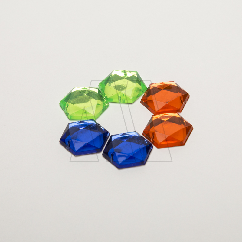 GEMA ACRILICA HEXAGONO 21MM X 10UN