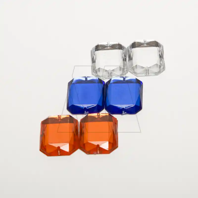 GEMA ACRILICA RECTANGULAR FACETADA  26 X 18 X 10UN