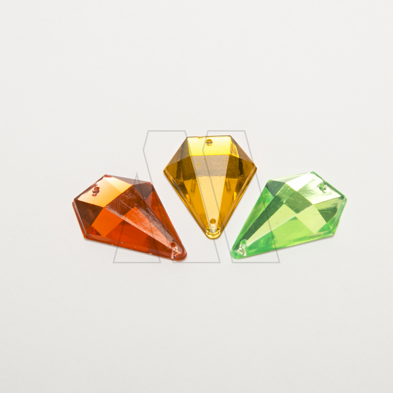 GEMA ACRILICA GOTA HEXAGONAL 28 X 20MM X 25UN