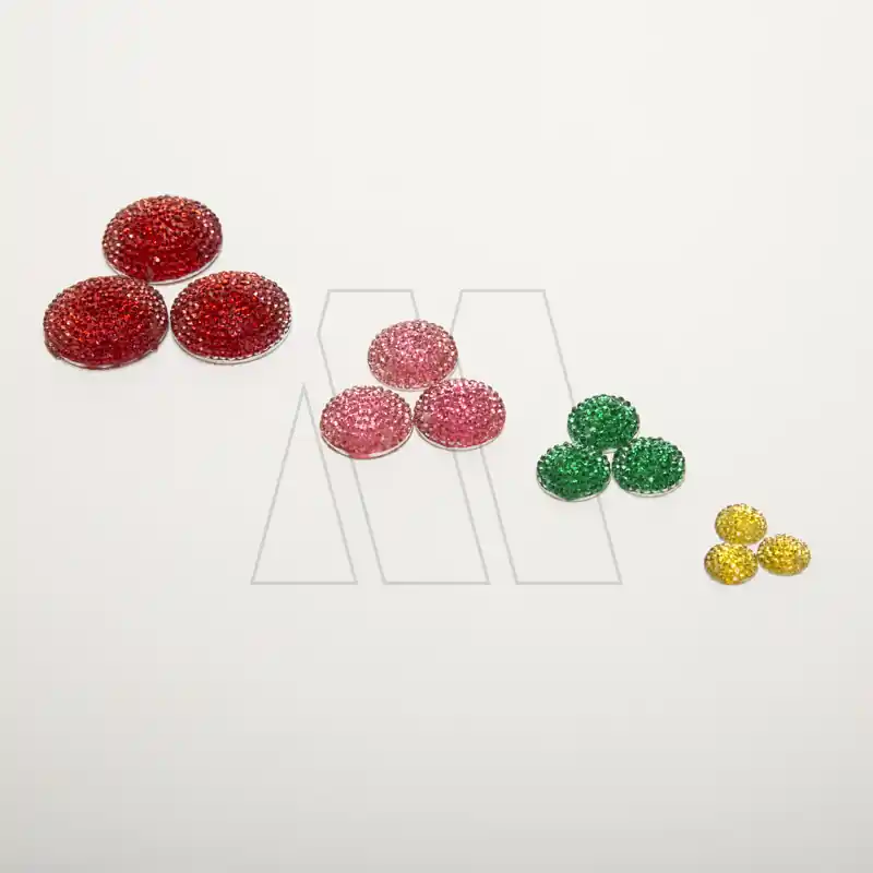 GEMA ACRILICA REDONDA FACETADA MULTIPUNTO X 10UN