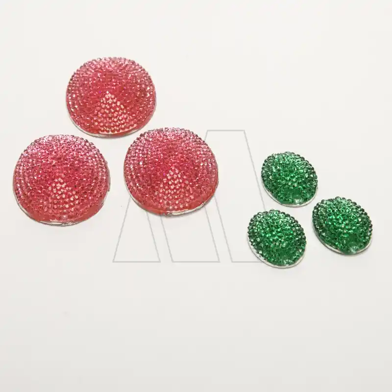 GEMA ACRILICA OVAL FACETADA MULTIPUNTO X 10UN