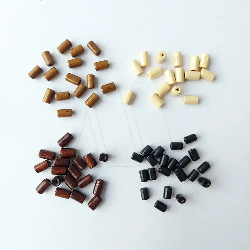 CUENTAS DE MADERA CANUTILLOS 10MM X 12 SOBRES