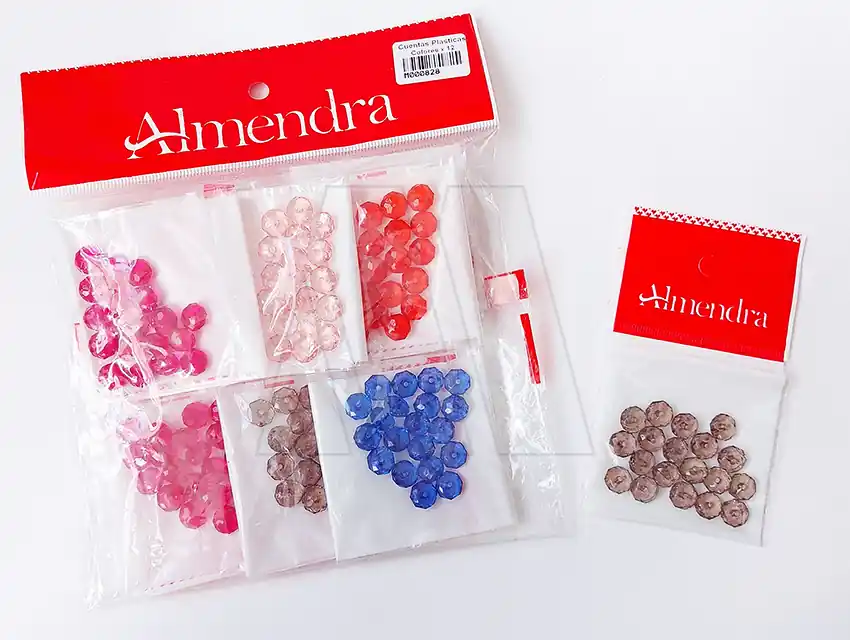 CUENTAS PLAST FACET TRANSP SURT 10MMX12SO(442.828)