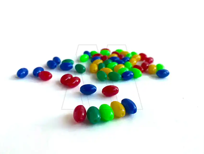 CUENTAS DE PLASTICO PASTILLAS 2 13MM X 8MM X 125GRS