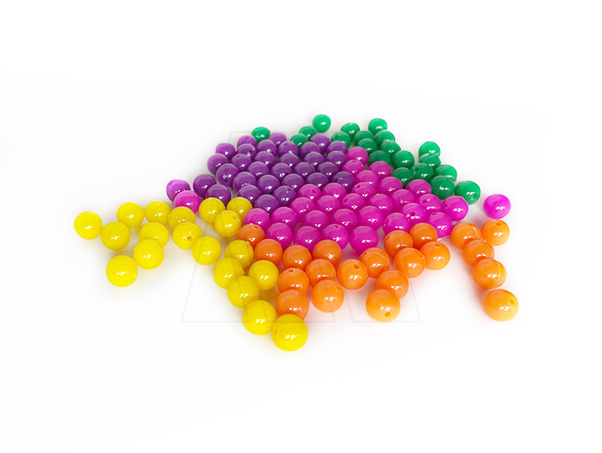 CUENTAS DE PLASTICO BOLITAS 10MM X 125GRS