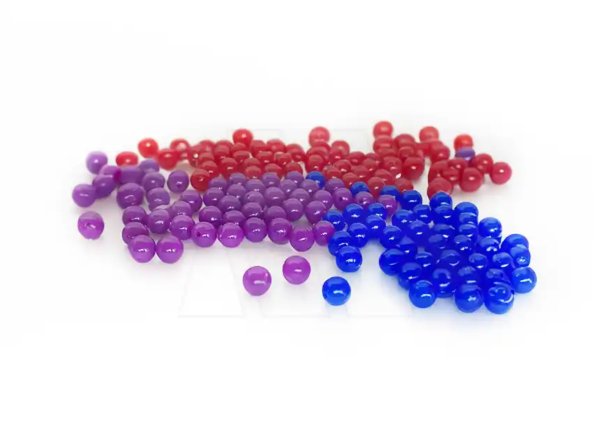 CUENTAS DE PLASTICO BOLITAS 8MM X 125GRS