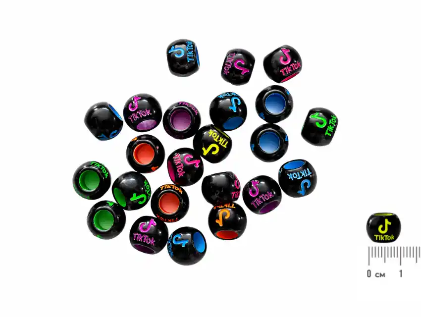 CUENTAS DE PLASTICO VIRALES 10MM X 10MM X 125GRS