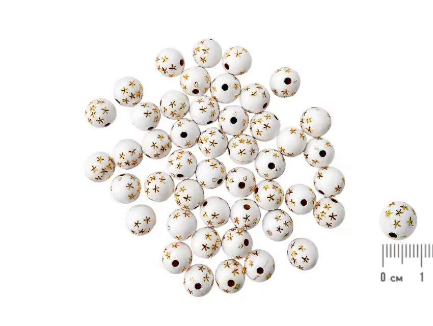 CUENTAS DE PLASTICO ESTRELLAS 9MM X 9MM X 125GRS (920UN APROX)