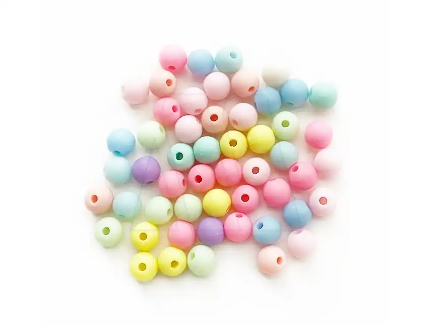 CUENTAS DE PLASTICO BOLITAS 5MM X 125GRS