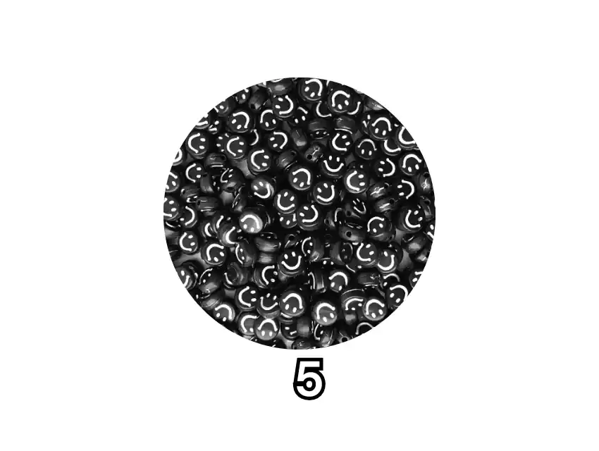 CUENTAS DE PLASTICO CARITAS 7MM X 125GRS