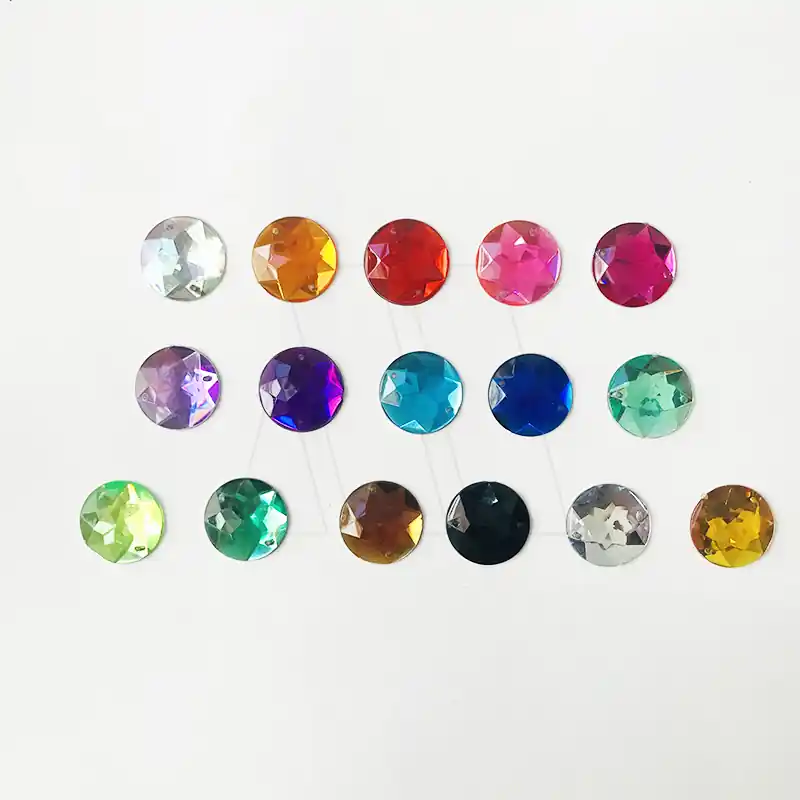 GEMA ACRILICA FACETADA REDONDA 3,5CM NRO 36 X 100UN